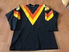 VTG 1980s Vancouver Canucks NHL V Style Jersey Saxon Athletic Mfg 25 Sz Medium