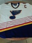 WAYNE GRETZKY ST LOUIS BLUES STARTER JERSEY MENS XL WHITE SEWN VINTAGE HOCKEY