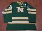 Vtg 70s Minnesota North Stars Sandow Sporting Knit Jersey NHL Durene 22 Sz M