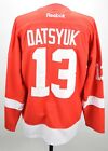 DETROIT RED WINGS PAVEL DATSYUK 13 REEBOK JERSEY 48 FIGHT STRAP