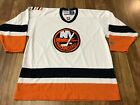 MENS XL Vtg NHL New York Islanders Hockey CCM Glued On Jersey Made Canada
