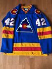 VTG Colorado Rockies NHL Hockey Jersey Pro Joy Airknit Blue Sz M 42