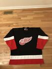 Detroit Red Wings NHL Vintage Pro Player Alt Black Jersey Mens Size XL