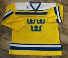 SWEDEN sverige hockey jersey TIBAS vintage 1987 15 NASLUND NHL