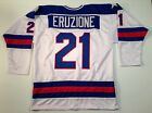 Mike Eruzione 1980 Miracle On Ice USA Hockey White UNSIGNED CUSTOM Jersey Sz L