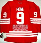 GORDIE HOWE Mr HOCKEY DETROIT RED WINGS CAREER STATS AWARDS REEBOK HOCKEY JERSEY