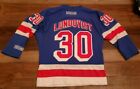 CCM NEW YORK RANGERS HENRIK LUNDQVIST JERSEY Fully Embroidered Youth SZ RARE 