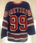 VTG Authentic Wayne Gretzky New York Rangers Blue Jersey By Gerry Cosby CCM 44