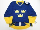 SWEDEN AUTHENTIC BLUE 2016 WORLD CUP OF HOCKEY TEAM ISSUED ADIDAS JERSEY SIZE 54
