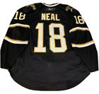JAMES NEAL Dallas Stars Sewn Authentic Hockey Jersey Reebok Sz 54 Fight Strap