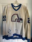 Vintage Quebec Nordiques CCM Maska NHL Hockey Jersey Mens Size L Pre Owned White