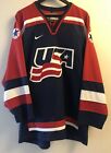 Team USA Nike Olympic Salt Lake City Hockey Jersey Sz Adult Large Vintage