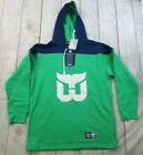 NEW Fanatics Hartford Whalers Green Blue Jersey Sweatshirt Hoodie Mens Medium