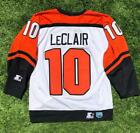 VTG 90s Starter Philadelphia Flyers LeClair 10 Stitched NHL Hockey Jersey L