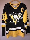 CCM 1991 MARIO LEMIEUX PITTSBURGH PENGUINS STITCHED THROWBACK HOCKEY JERSEY