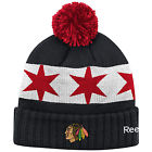 CHICAGO BLACKHAWKS 2016 NHL STADIUM SERIES REEBOK CUFFED POM KNIT HAT TOQUE