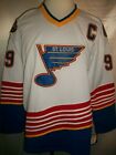 Wayne Gretzky St Louis Blues White  Red 1995 98 Throwback CCM NHL Jersey XL