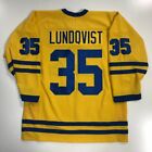 HENRIK LUNDQVIST TEAM SWEDEN NIKE 2006 OLYMPICS JERSEY SIZE LARGE RANGERS