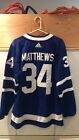 NWOT Authentic Adidas Climalite Auston Mathews Toronto Maple Leafs Jersey sz 44