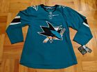 NWT ADIDAS SAN JOSE SHARKS BLANK NHL HOCKEY JERSEY CLIMALITE sz 50 52