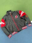 VTG 90s New Jersey Devils Zip Up Windbreaker Jacket NHL Hockey pro player USA XL