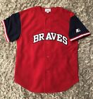 Vintage Mens Size L Atlanta Braves Starter Jersey La Flame Heat VTG Fire 90s