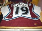 joe sakic vintage sewn colorado avalanche jersey adult medium white ccm