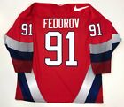 SERGEI FEDOROV 1996 TEAM RUSSIA NIKE LARGE JERSEY DETROIT RED WINGS
