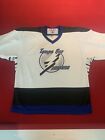 Vintage Tampa bay Lightning Ccm Hockery Jersey White Black Blue 1990s Size M med