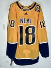 Authentic NHL ADIZERO NASHVILLE PREDATORS JAMES NEAL JERSEY YELLOW sz 54