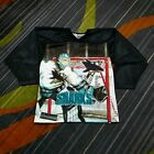 Vintage San Jose Sharks Jersey All Over Print CCM Size S Rare graphic nhl hockey