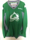 Colorado Avalanche St Patricks Day Practice Jersey Reebok Size Adult M