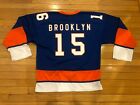 New York Islanders 15 BROOKLYN Jersey NHL Mens Adult Large L Blue