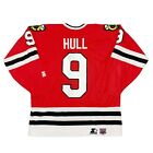 Vtg Rare NHL Chicago Blackhawks 9 Bobby Hull Starter Hockey Jersey Mens Large