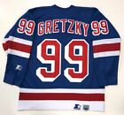 WAYNE GRETZKY 1999 NEW YORK RANGERS STARTER REPLICA LAST GAME JERSEY LARGE