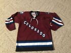 Colorado Avalanche Jersey Vintage CCM NHL Child One Size Screen Hockey String