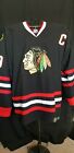 Reebok Chicago Blackhawks Jonathan Toews Size 54 Hockey Jersey Fight Strap NHL