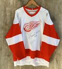 Vtg NHL Detroit Red Wings Gordie Howe Autographed Authentic Hockey Jersey Red XL