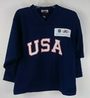NHL Team USA Hockey Jersey Youth Large K1 Sportswear Red White  Blue Great USA