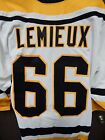 Mario Lemieux Pittsburgh Penguins CCM Authentic NHL Hockey Jersey Fight Strap 44