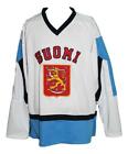 Custom Name  Finland Retro Hockey Jersey New White Any Size
