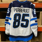 WINNIPEG JETS NHL GAME USED WORN 2019 PLAYOFFS WHITE JERSEY MATHIEU PERREAULT 85