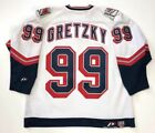 WAYNE GRETZKY 1999 NEW YORK RANGERS LIBERTY WHITE PRO PLAYER JERSEY SIZE XL