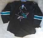SAN JOSE SHARKS AUTHENTIC THIRD TEAM ISSUED BLACK REEBOK EDGE 20 JERSEY SIZE58+
