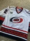 CCM Carolina Hurricanes Hockey Jersey Sz Large Adult White Vintage 27 Sewn NHL