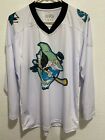San Jose Sharks Baracuda Cleveland Barons AHL Jersey Promo Sz Medium White