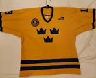 Authentic Bauer Vintage Team Sweden Hockey Jersey Mats Sundin 13 Fight Strap 52