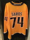 Juuse Saros 74 Nashville Predators Hockey Jersey Size 3XL New