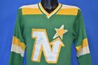 vintage 70s MINNESOTA NORTH STARS GREEN YELLOW WHITE HOCKEY JERSEY SMALL S