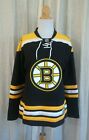 Boston Bruins NHL Reebok Womens Premier Jersey Tie Neck Black Long Sleeve Sz L